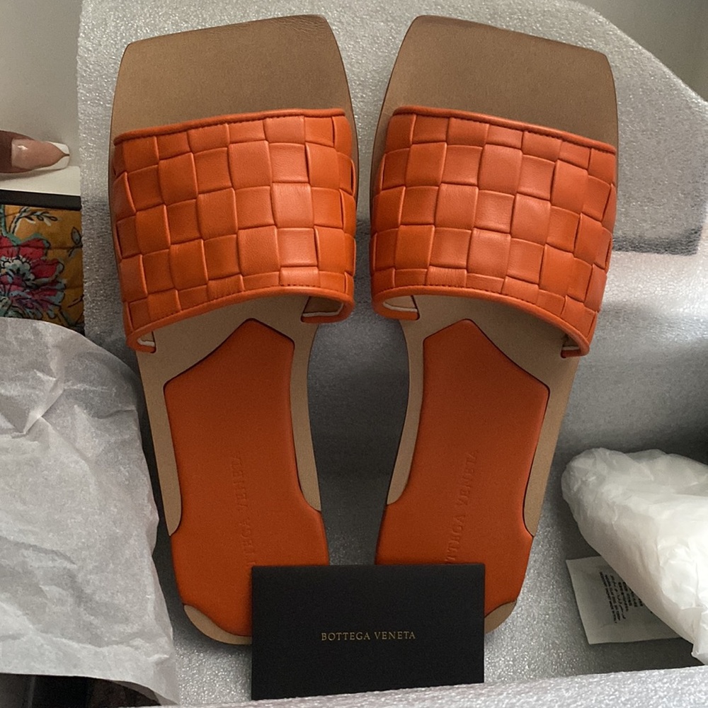 Bottega Veneta Sandal Pelle S. Cuoio Stuoia Nappa Burned Orange